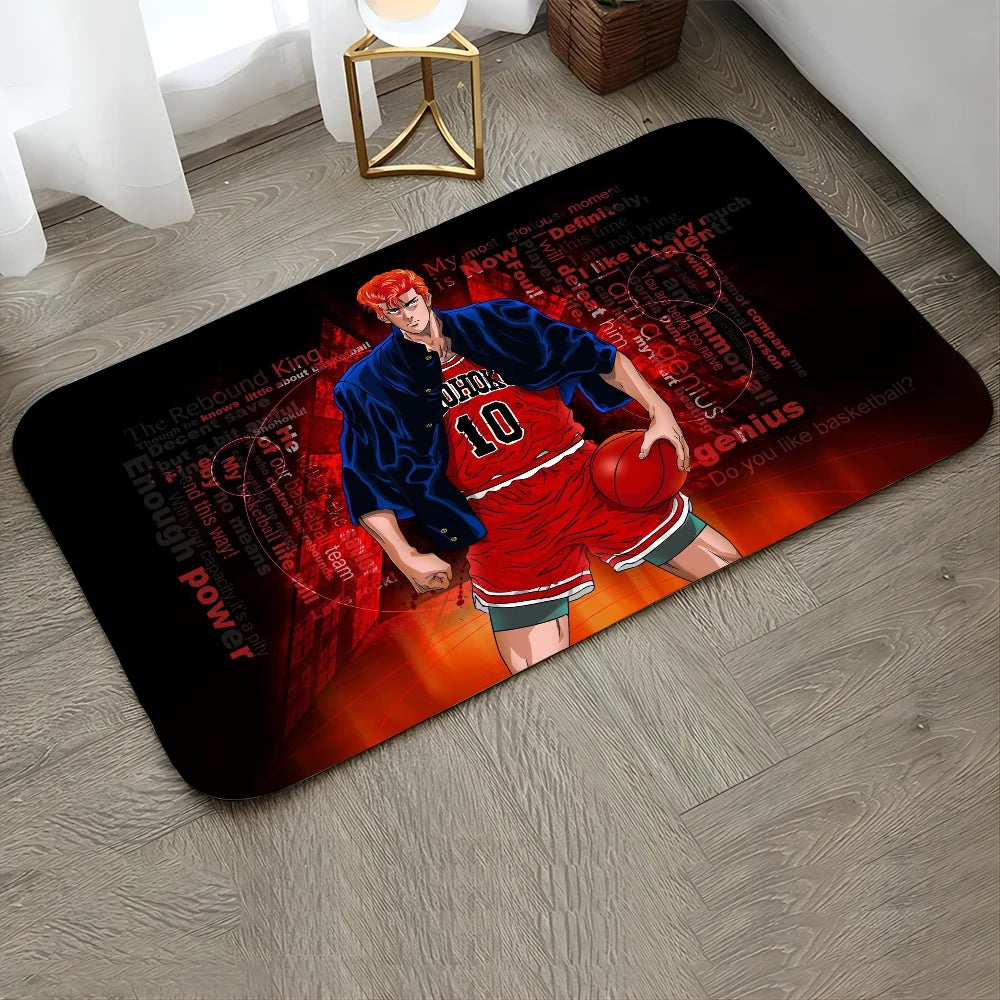 1pc SLAM DUNK Floor Mat Doormats Home Carpet Foot Mat Bathroom Absorbent Mats Anti-Slip Mats Home Decor Supplies 7