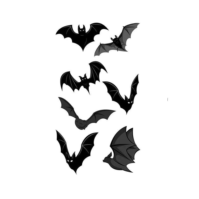 1sheet Halloween Tattoo Sticker Paper Spider Tattoo Sticker Bat Tattoo Sticker 1