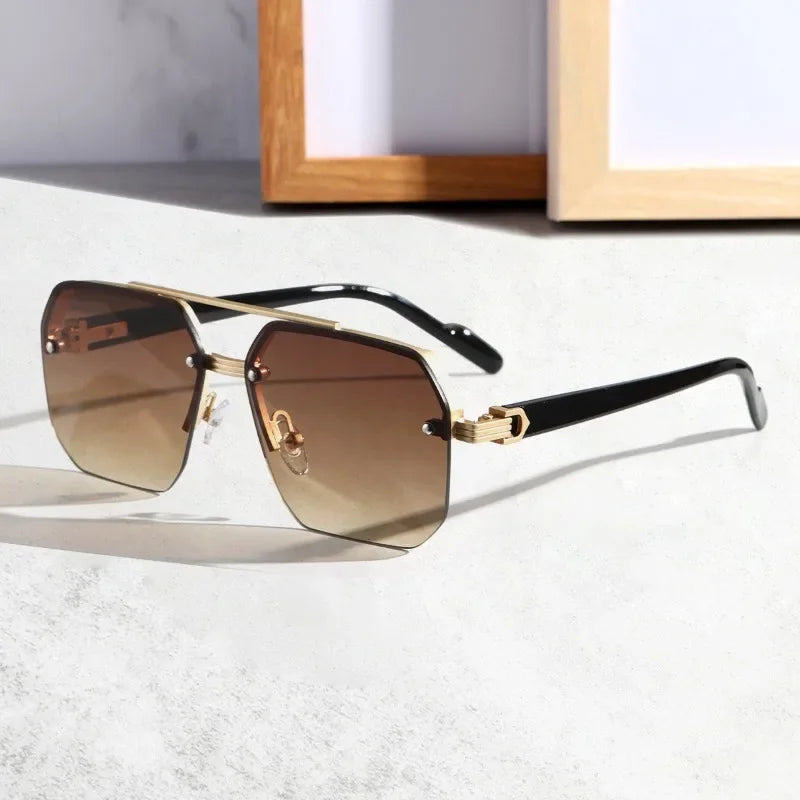 Luxora Aether Geometric Sunglasses with UV400 Protection