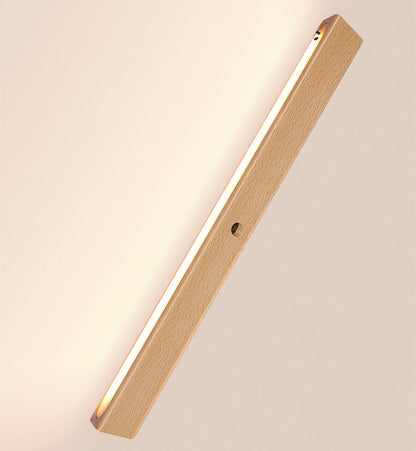 LuxRoyale Wood LED Under Cabinet USB Rechargeable Light with Motion Sensor