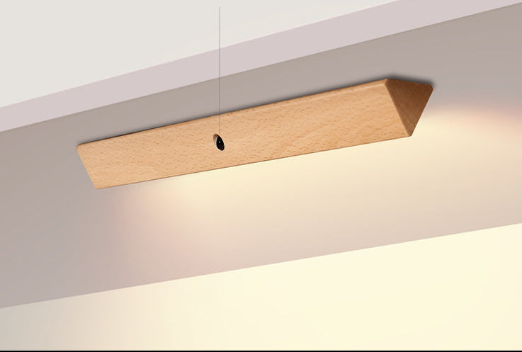 LuxRoyale Wood LED Under Cabinet USB Rechargeable Light with Motion Sensor