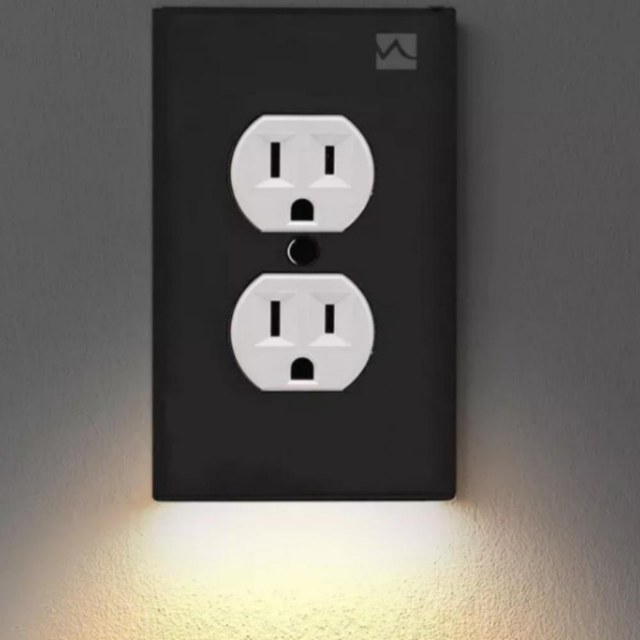 Luxora Double Wall Plug Socket LED Hallway Night Light Combo