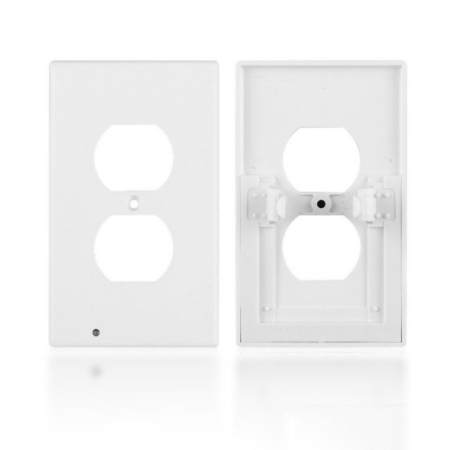 Luxora Double Wall Plug Socket LED Hallway Night Light Combo