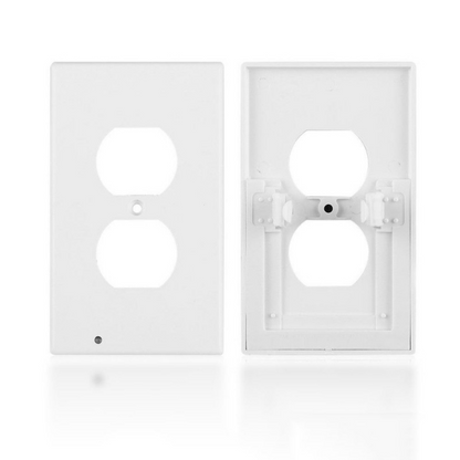 Luxora Double Wall Plug Socket LED Hallway Night Light Combo
