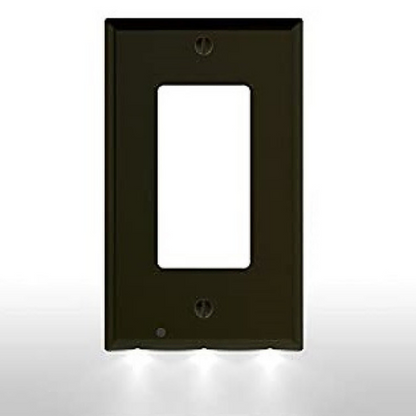 Luxora Double Wall Plug Socket LED Hallway Night Light Combo