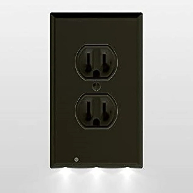 Luxora Double Wall Plug Socket LED Hallway Night Light Combo