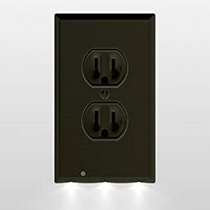 Luxora Double Wall Plug Socket LED Hallway Night Light Combo