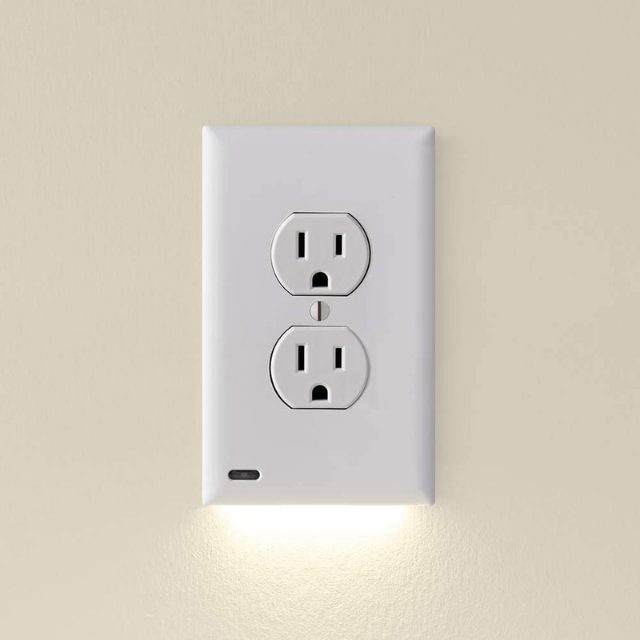 Luxora Double Wall Plug Socket LED Hallway Night Light Combo