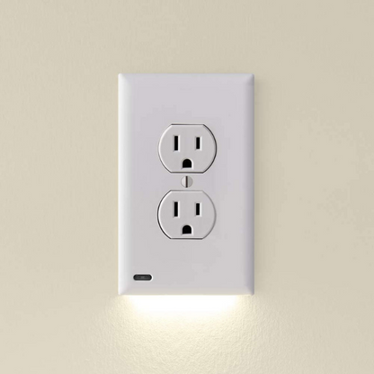 Luxora Double Wall Plug Socket LED Hallway Night Light Combo