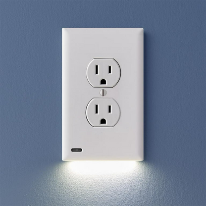 Luxora Double Wall Plug Socket LED Hallway Night Light Combo