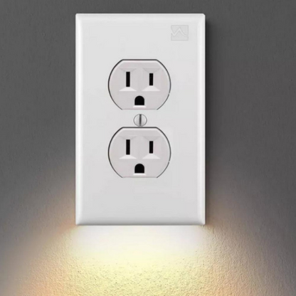 Luxora Double Wall Plug Socket LED Hallway Night Light Combo