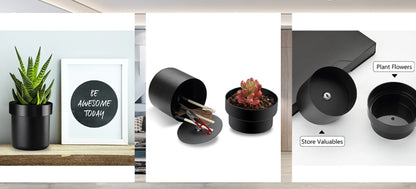 Luxora Secret Hidden Safe Lock Box Flower Pot Design