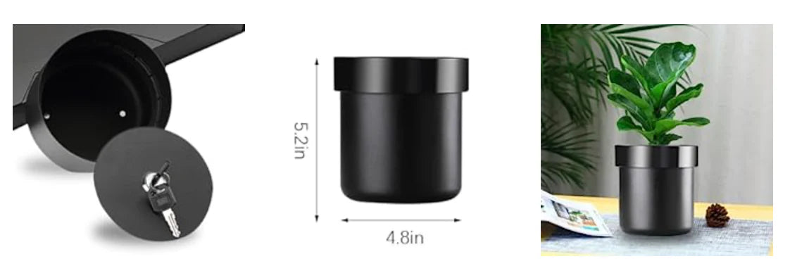 Luxora Secret Hidden Safe Lock Box Flower Pot Design