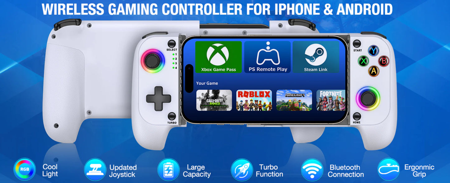 Luxora Wireless Mobile Gaming Controller for iPhone/Android
