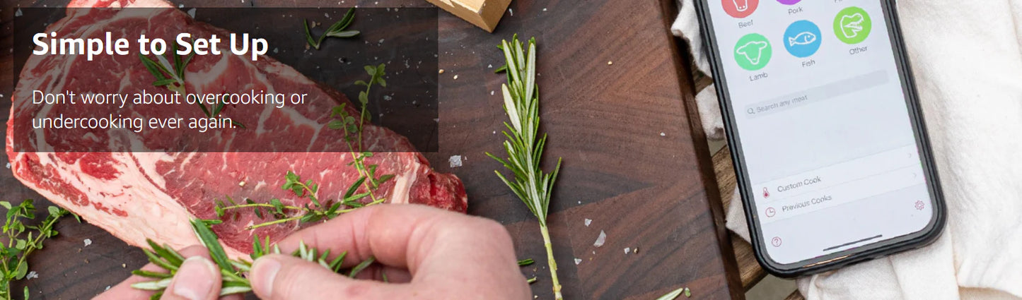 Royaleva Wireless Smart Meat Thermometer with Bluetooth