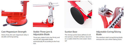Luxora Apple Skin Peeler with Suction Base and Blades