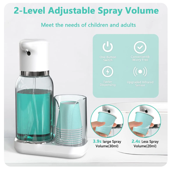 Luxora Automatic Mouthwash Dispenser for Hands-Free Use