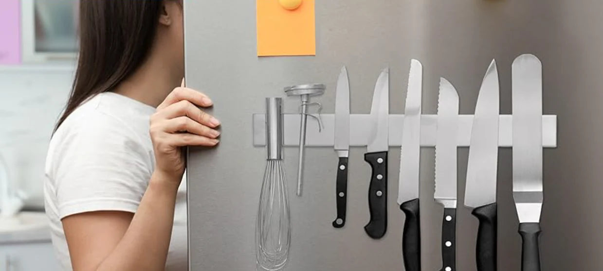Luxora 14 Inch Magnetic Knife And Tools Holder Silver