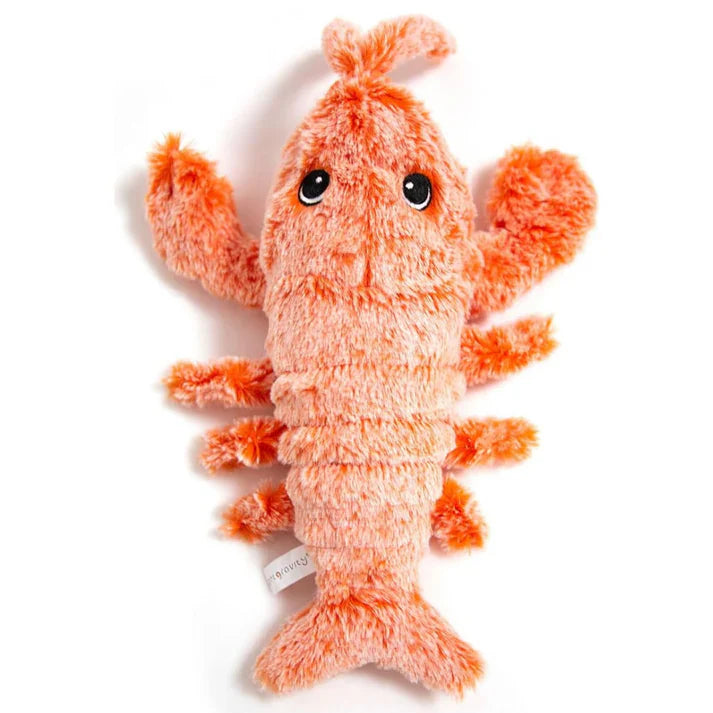 Pawelux Interactive Motion-Activated Lobster Dog Toy - USB Rechargeable Plush for Endless Fun