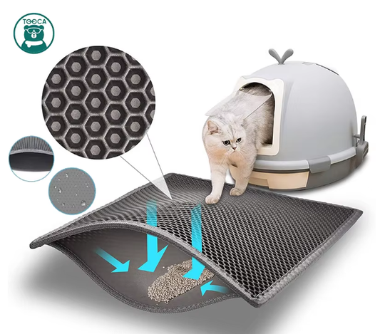 Luxora Cat Litter Mat with Honeycomb Design for Easy Cleanup