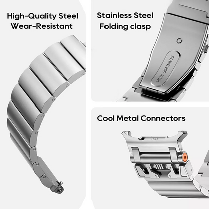 RoyaleGlow Armor Stainless Steel Band For Samsung Watch 7 Ultra