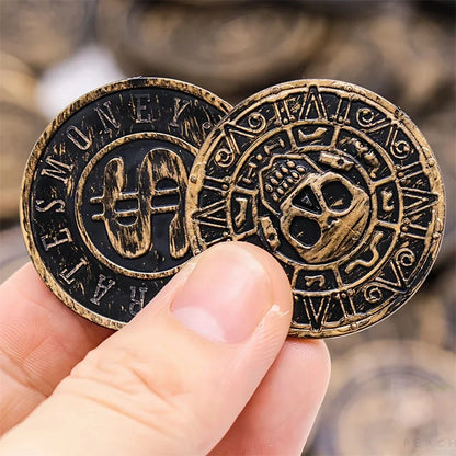 20/50/100pcs Retro Pirate Coin Party Supplies Gift Kids Favor Birthday Toys Halloween Decor Fake Treasure Plastic Game Coin 1