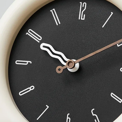 RoyaleGlow Modern Arch Pendulum Wall Clock - Swinging Wavy Design for Home Decor