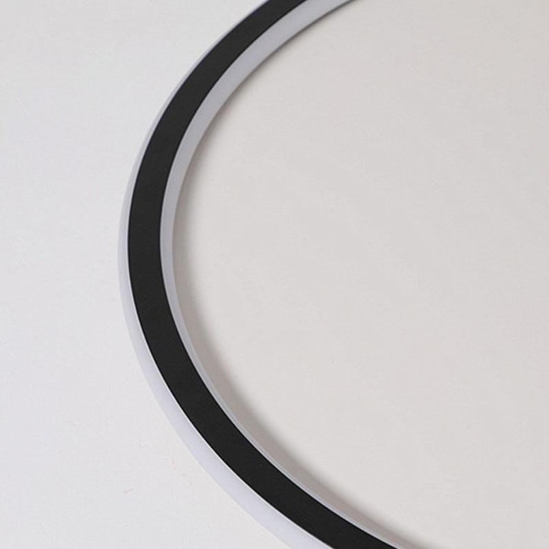 20'' Round Dimmable Black Flush Mount Ceiling Lights LED Lights with Leaf Shaped Edge 7