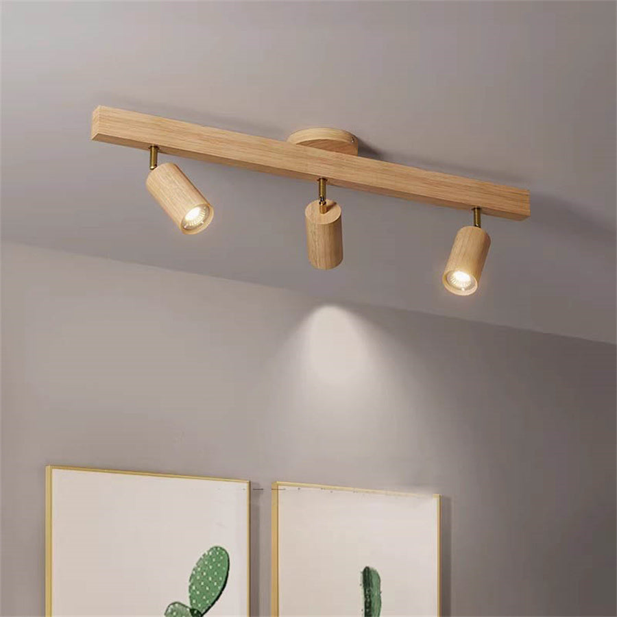 Royelux Oak Wood LED Ceiling Spotlight – Adjustable Modern Sustainable Lamp