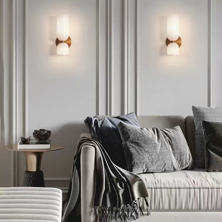 Lumora Modern Smoked Glass Dual LED Wall Sconce