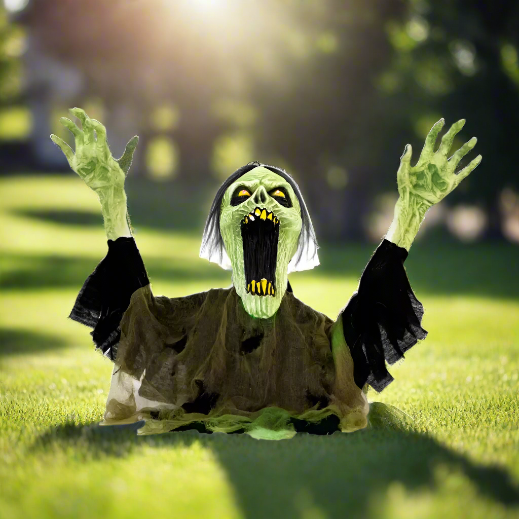 Rayvia 21" Trevor Animated Zombie Groundbreaker Indoor Outdoor Halloween Decoration