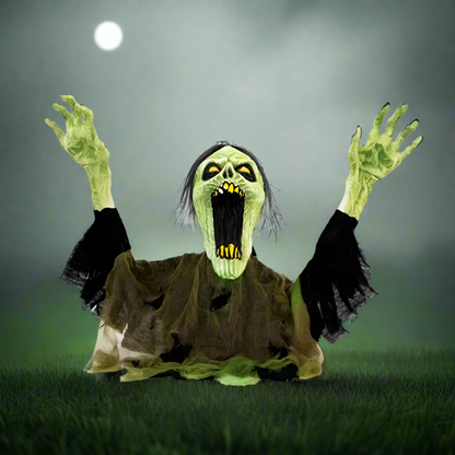 Rayvia 21" Trevor Animated Zombie Groundbreaker Indoor Outdoor Halloween Decoration
