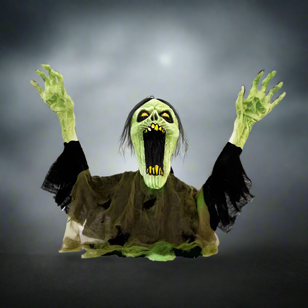 Rayvia 21" Trevor Animated Zombie Groundbreaker Indoor Outdoor Halloween Decoration