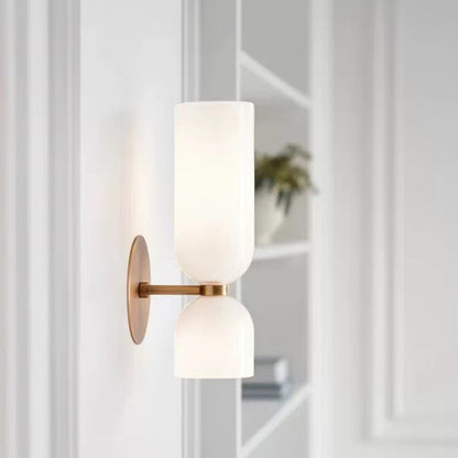 Lumora Modern Smoked Glass Dual LED Wall Sconce