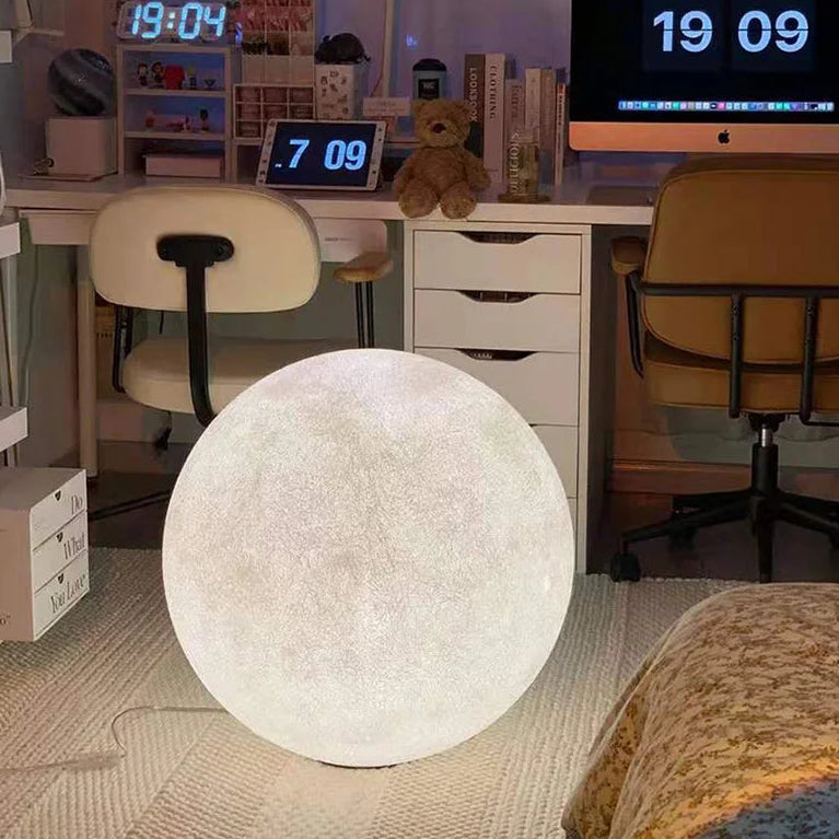 Royelux 3D Printed Moon Lamp for Bedroom Decor - Realistic Lunar Night Light