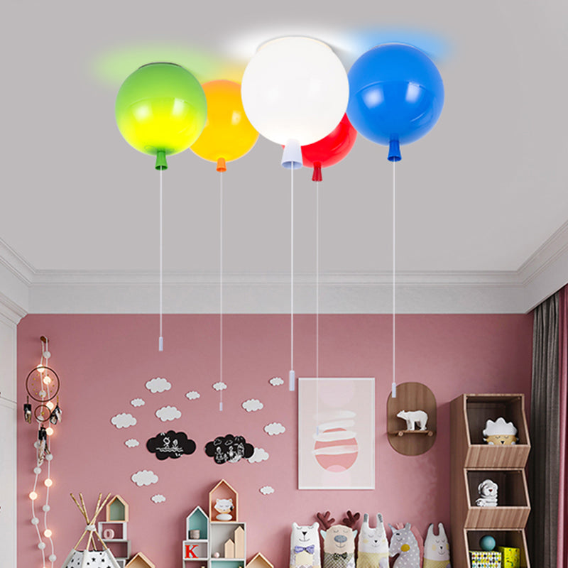 RoyaleGlow Kids Colorful Balloon Ceiling Light Modern Nursery Room Decor