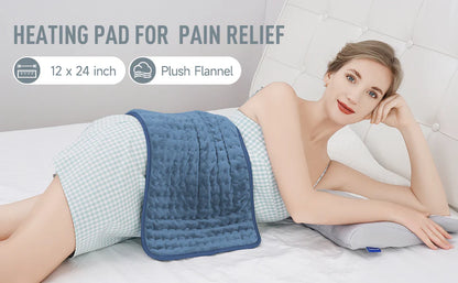 RoyaleGlow Massaging Heating Pad For Back Pain Relief