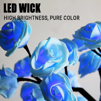 Enchant Your Space with the LED Rose Tree Lamp - Pink