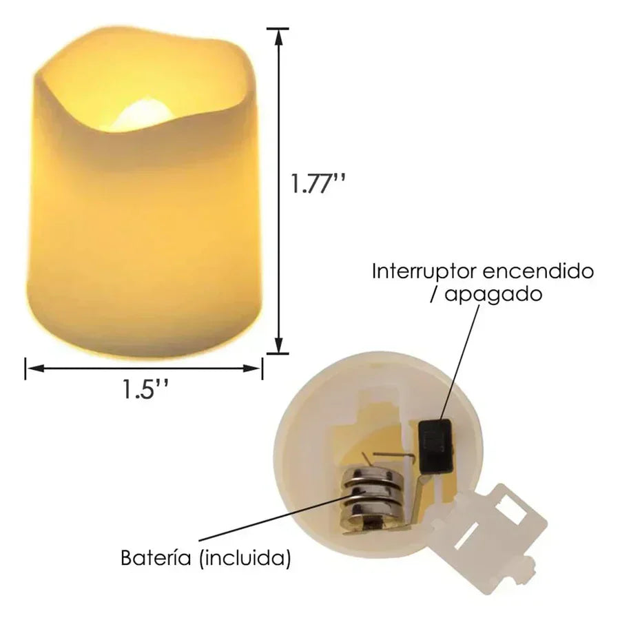 Royallure Set of 24 Flameless LED Candle Lights for Cozy Outdoor Ambiance - Default Title