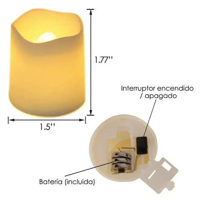 Royallure Set of 24 Flameless LED Candle Lights for Cozy Outdoor Ambiance - Default Title