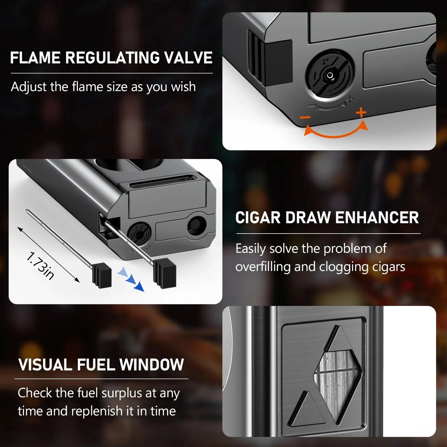 Royaleva Cigar Lighter And Cutter Combo Premium Set
