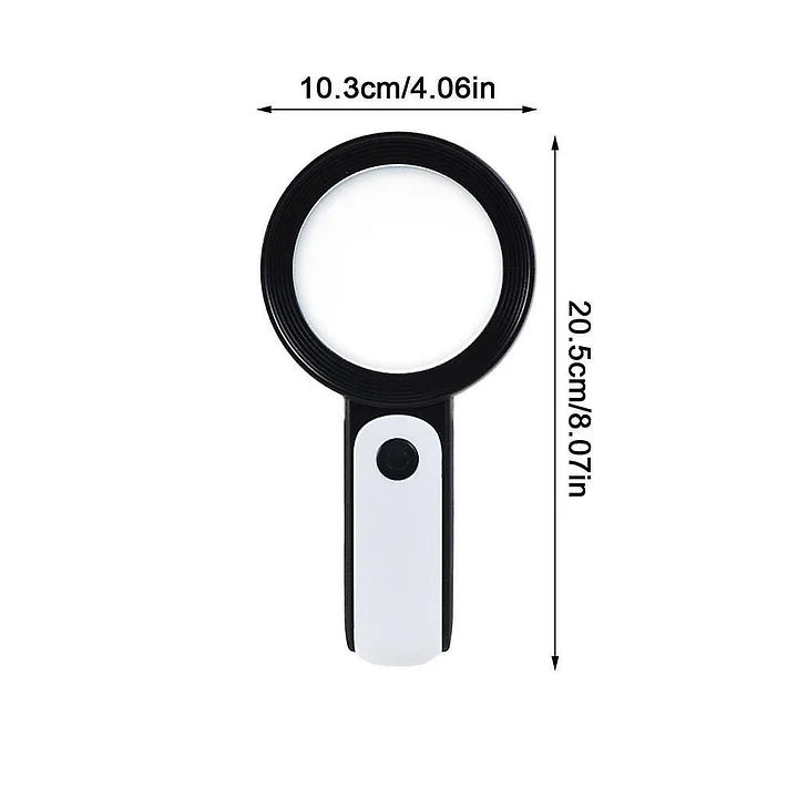 Royaleva Optical Magnifying Glass 30X Handheld Seniors Reading Magnifying For Reading
