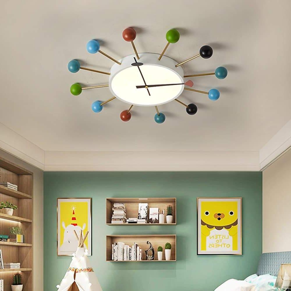 24 Inches Colorful Nelson Ball Clock LED Round Flush Mount Ceiling Light 1
