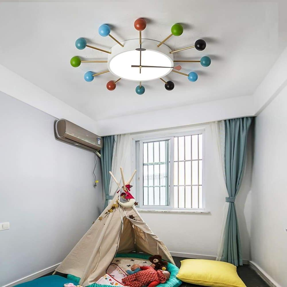24 Inches Colorful Nelson Ball Clock LED Round Flush Mount Ceiling Light 2