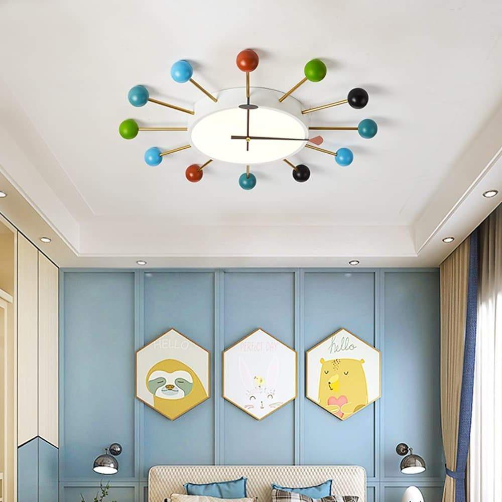 24 Inches Colorful Nelson Ball Clock LED Round Flush Mount Ceiling Light 3