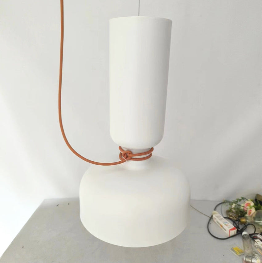 RoyaleGlow Modern White Pendant Light Kitchen Island Hanging Lamp