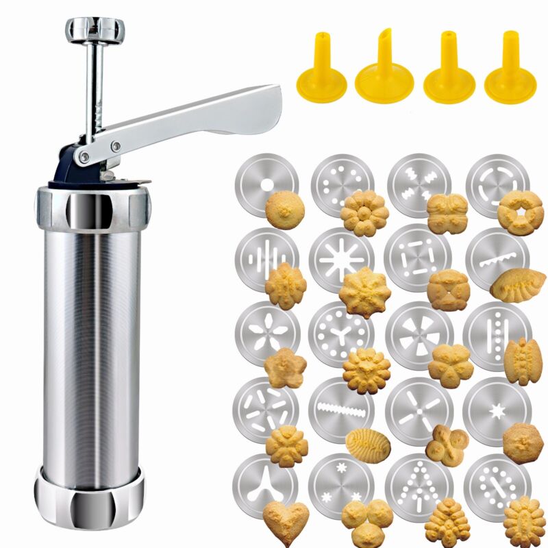 25 Pcs Cookie Press, Biscuit Maker, Cake Making & Decorating Kit 0