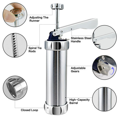 25 Pcs Cookie Press, Biscuit Maker, Cake Making & Decorating Kit 1