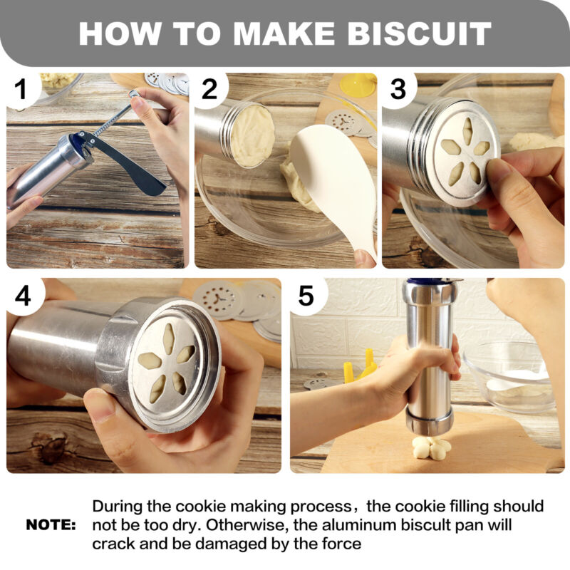 25 Pcs Cookie Press, Biscuit Maker, Cake Making & Decorating Kit 3
