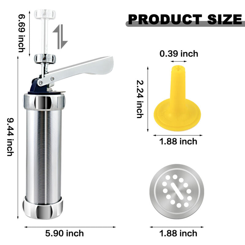 25 Pcs Cookie Press, Biscuit Maker, Cake Making & Decorating Kit 6